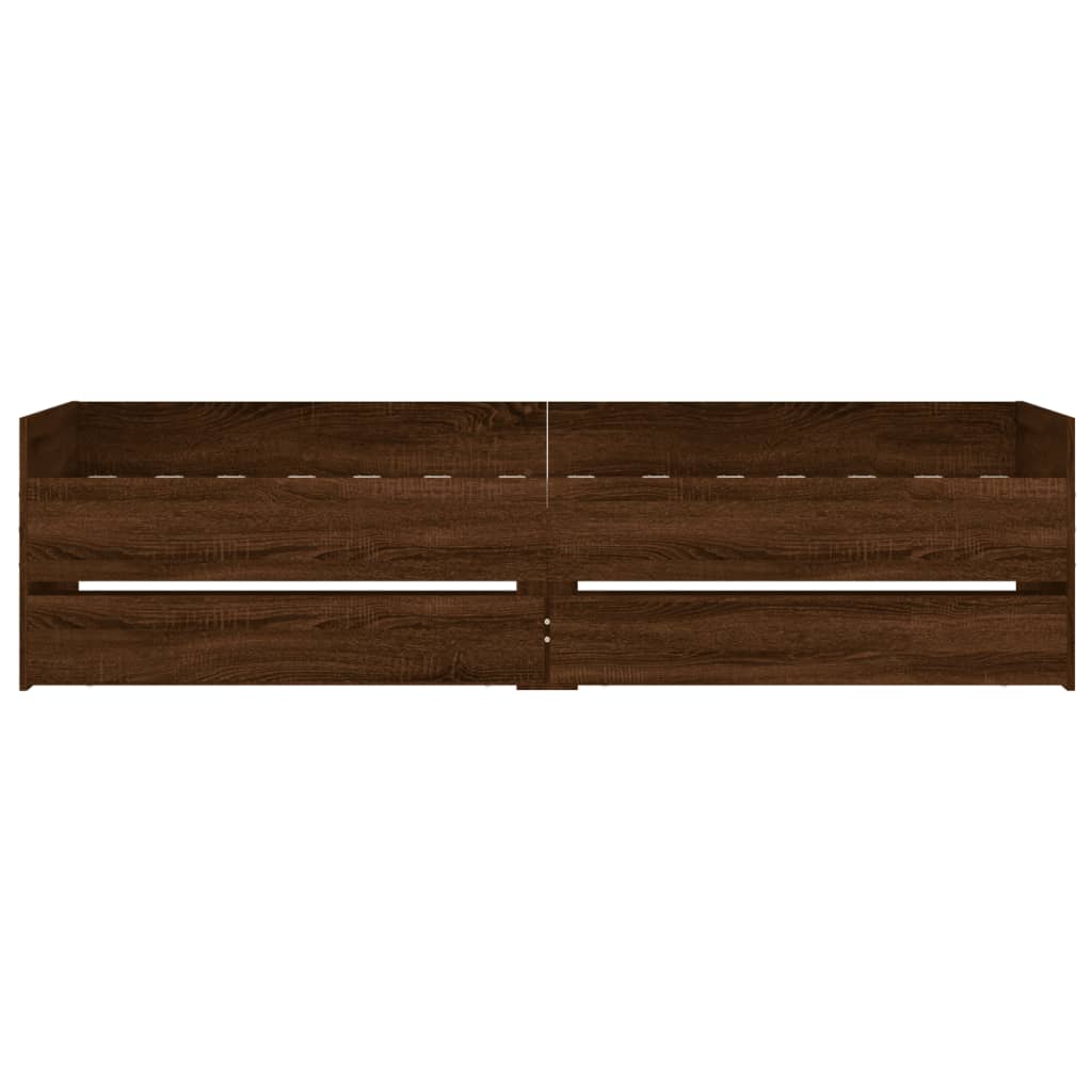 Bed Frame | Brown oak | Engineered wood, Plywood | Single | Bed Frame