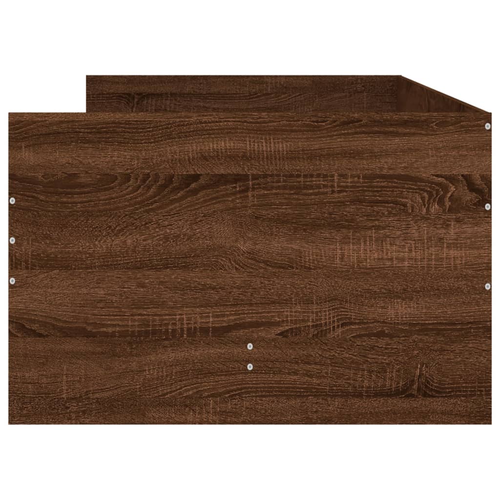Bed Frame | Brown oak | Engineered wood, Plywood | Single | Bed Frame