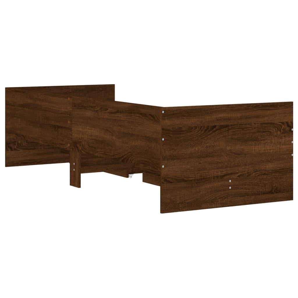 Bed Frame | Brown oak | Engineered wood, Plywood | Single | Bed Frame
