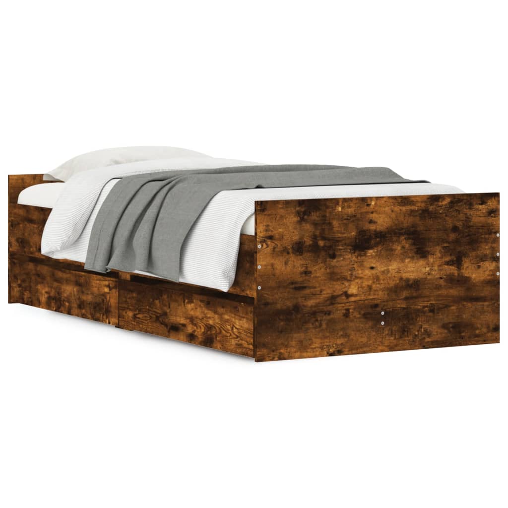 Bed Frame | Smoked Oak | Engineered Wood, Plywood | Single | Bed Frame