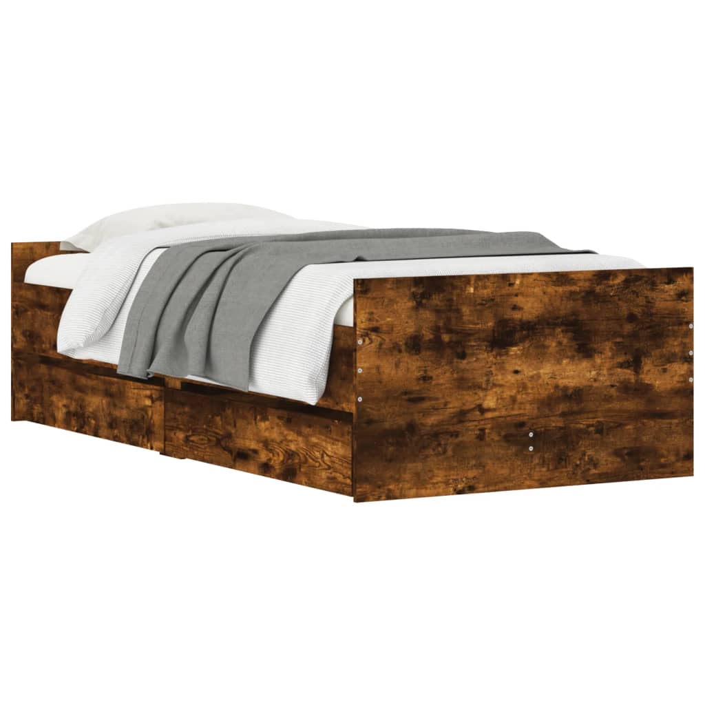 Bed Frame | Smoked Oak | Engineered Wood, Plywood | Single | Bed Frame