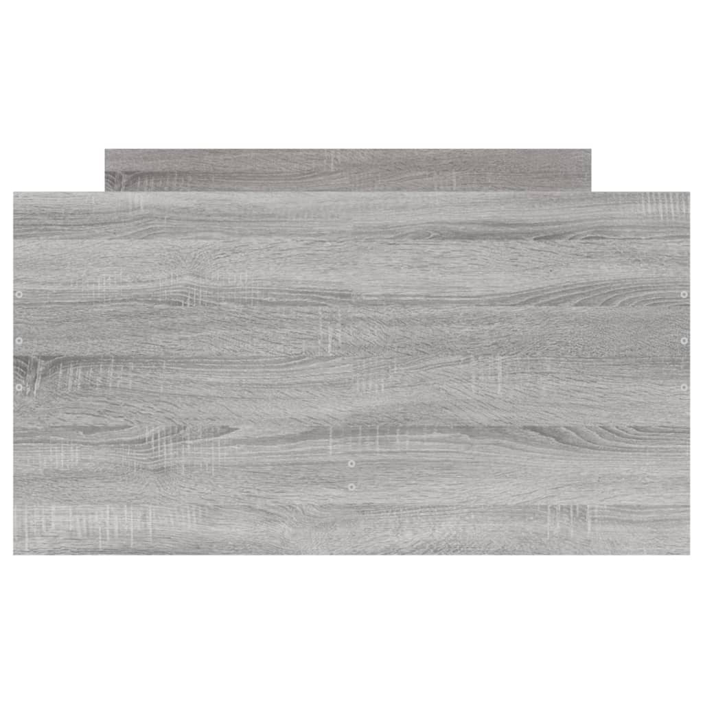 Bed Frame with Drawers without Mattress Grey Sonoma 100x200 cm