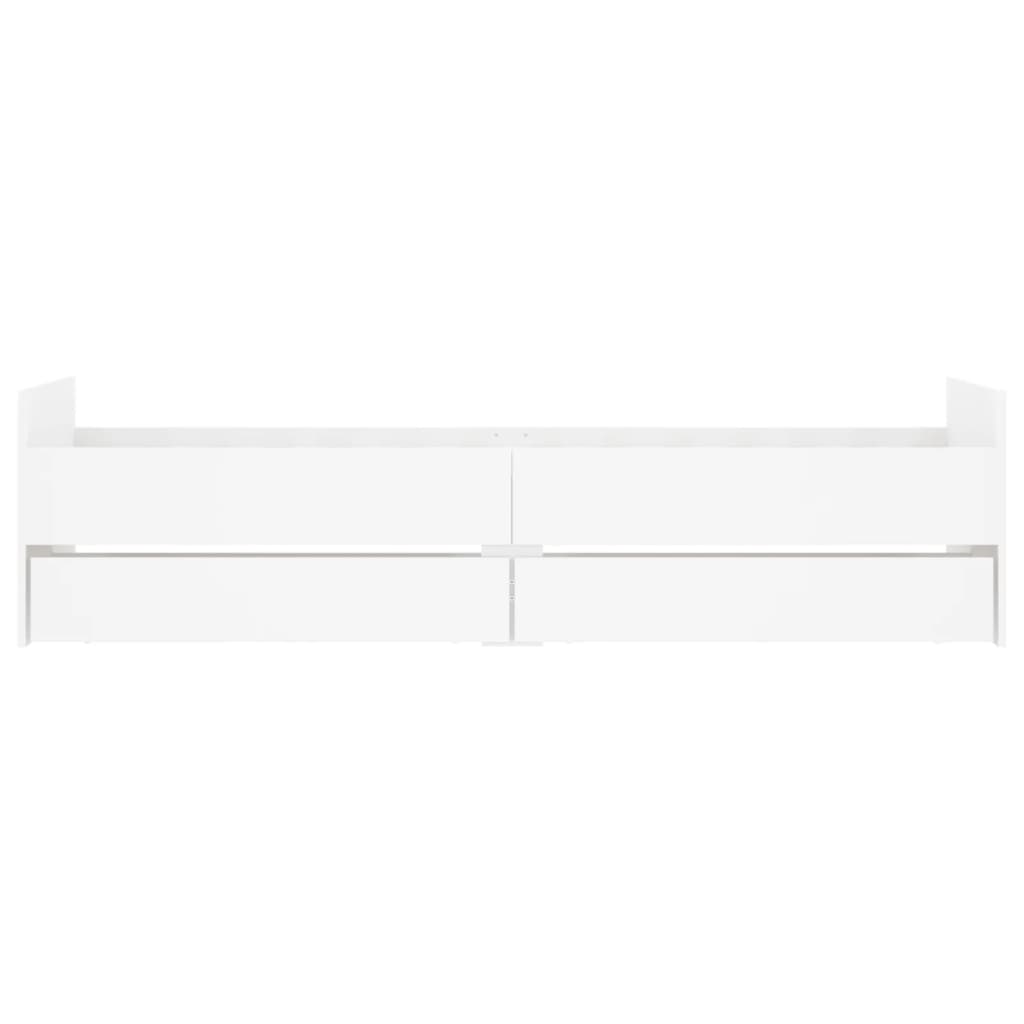 vidaXL Bed Frame with Drawers without Mattress White 90x190 cm Single