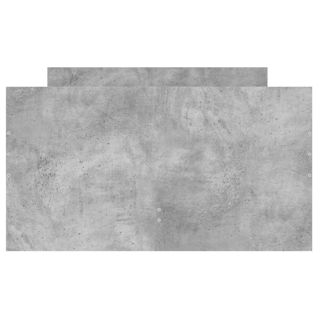 Bed Frame | Concrete grey | Engineered Wood | 90x190 cm Single