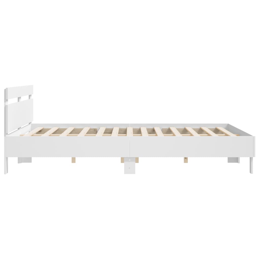 vidaXL Bed Frame without Mattress White 200x200 cm