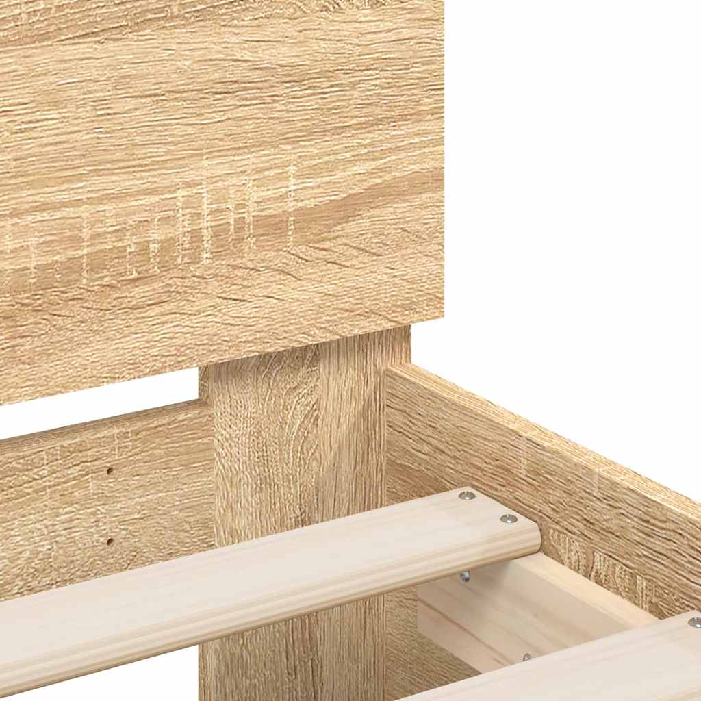 Bed Frame without Mattress Sonoma Oak 200x200 cm