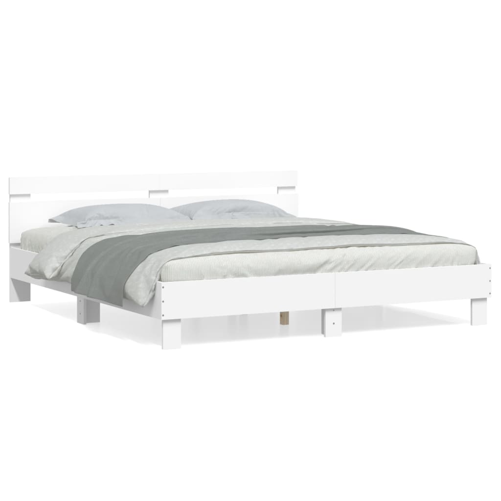 Bed Frame | White | Engineered Wood, Plywood | Super King | Modern