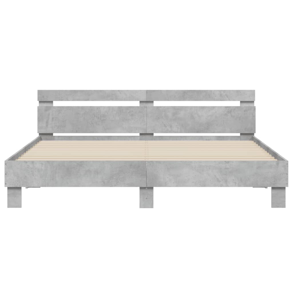 Bed Frame | Concrete Grey | Engineered Wood, Plywood | Super King