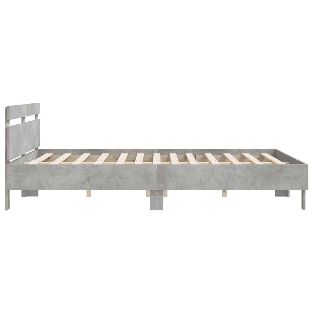 Bed Frame | Concrete Grey | Engineered Wood, Plywood | Super King