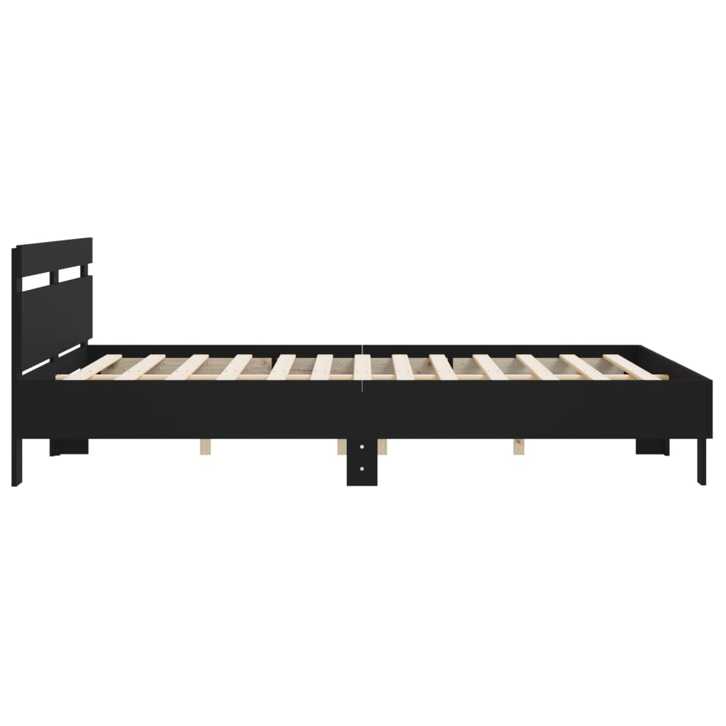 Bed Frame without Mattress Black 160x200 cm