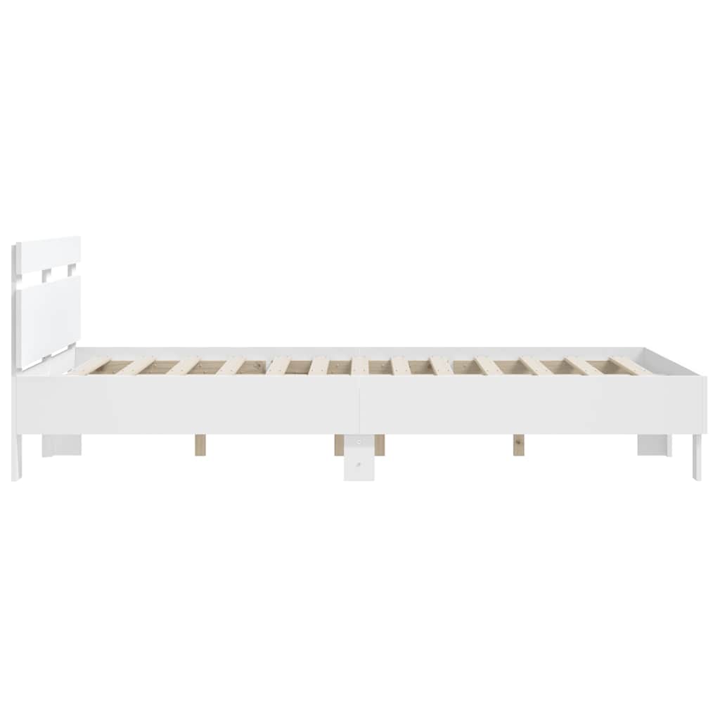 Bed Frame | White | Engineered wood | King Size |  Durable  | Bed Frame