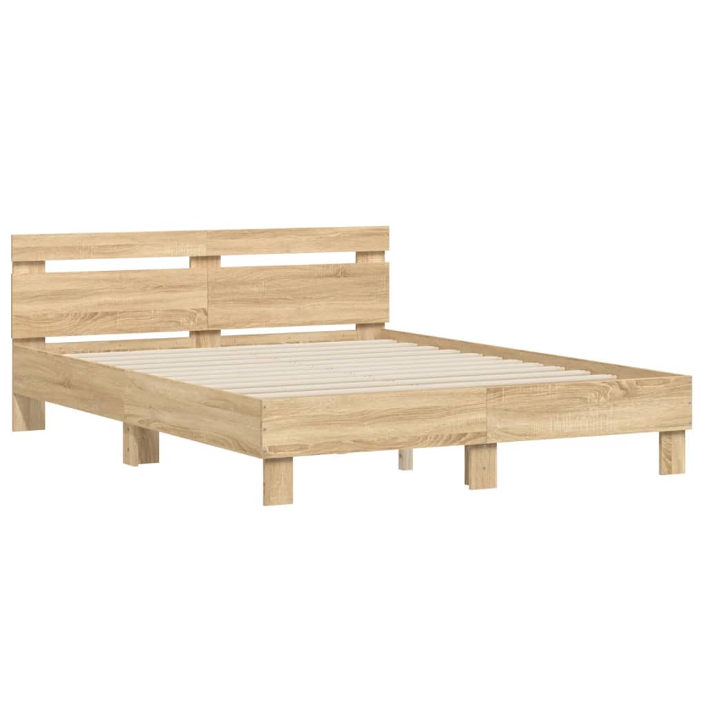 Bed Frame | Sonoma Oak | Engineered wood, Plywood
