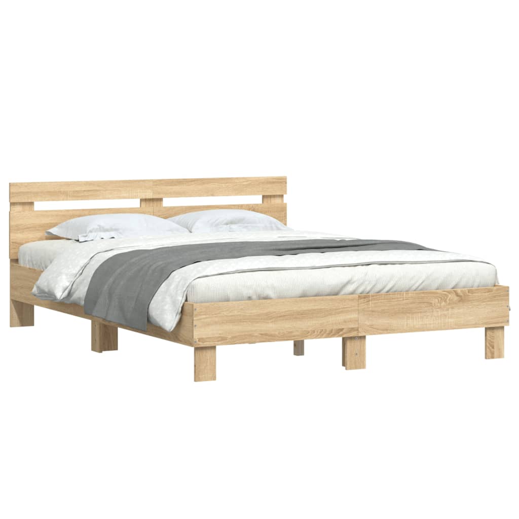 Bed Frame | Sonoma Oak | Engineered wood, Plywood