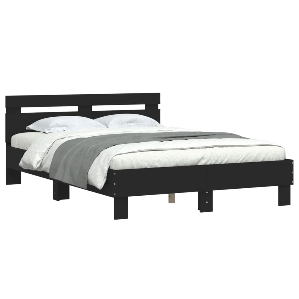 Bed Frame without Mattress Black 120x200 cm