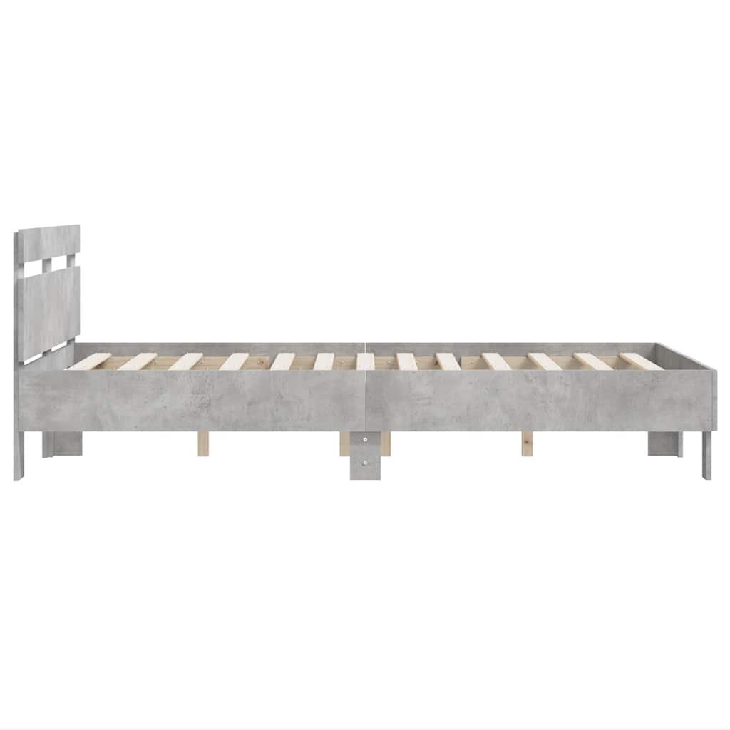 Bed Frame without Mattress Concrete Grey 120x200 cm