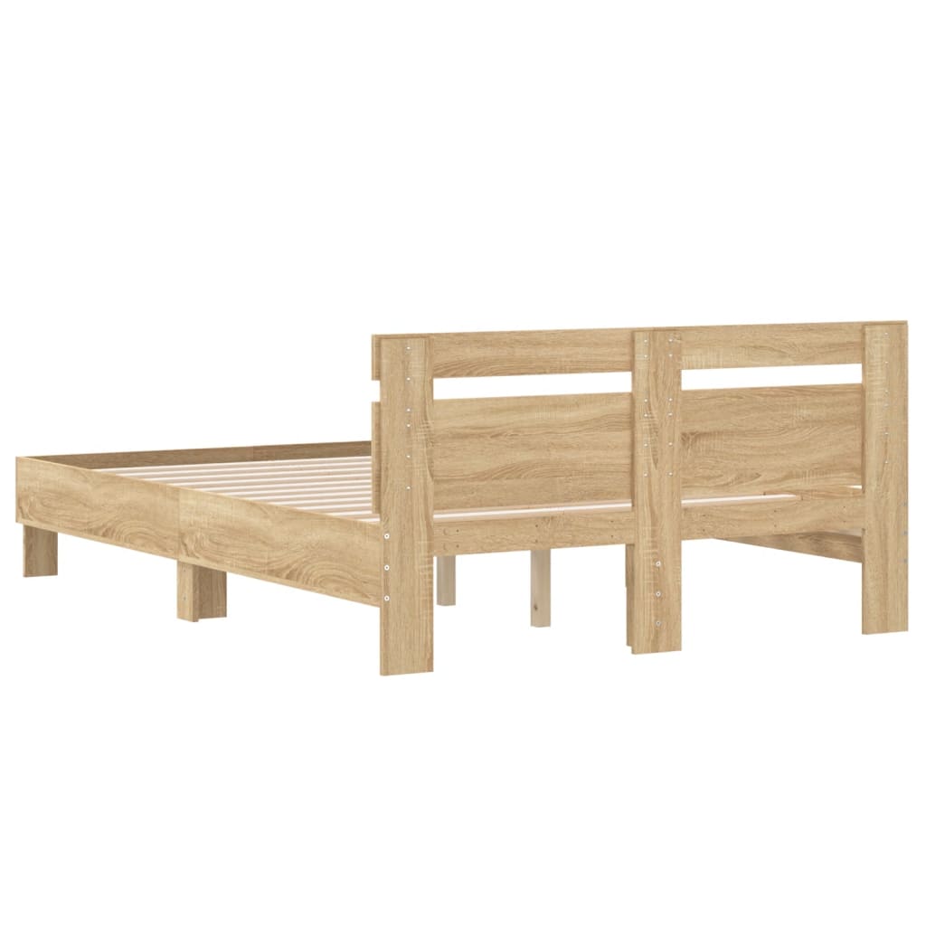 Bed Frame | Sonoma oak | Engineered wood, Plywood | Double | Bed Frame