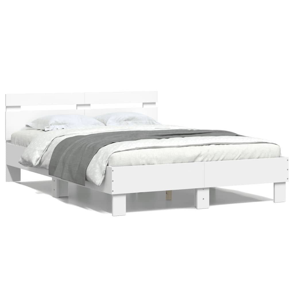 Bed Frame without Mattress White 120x190 cm Small Double