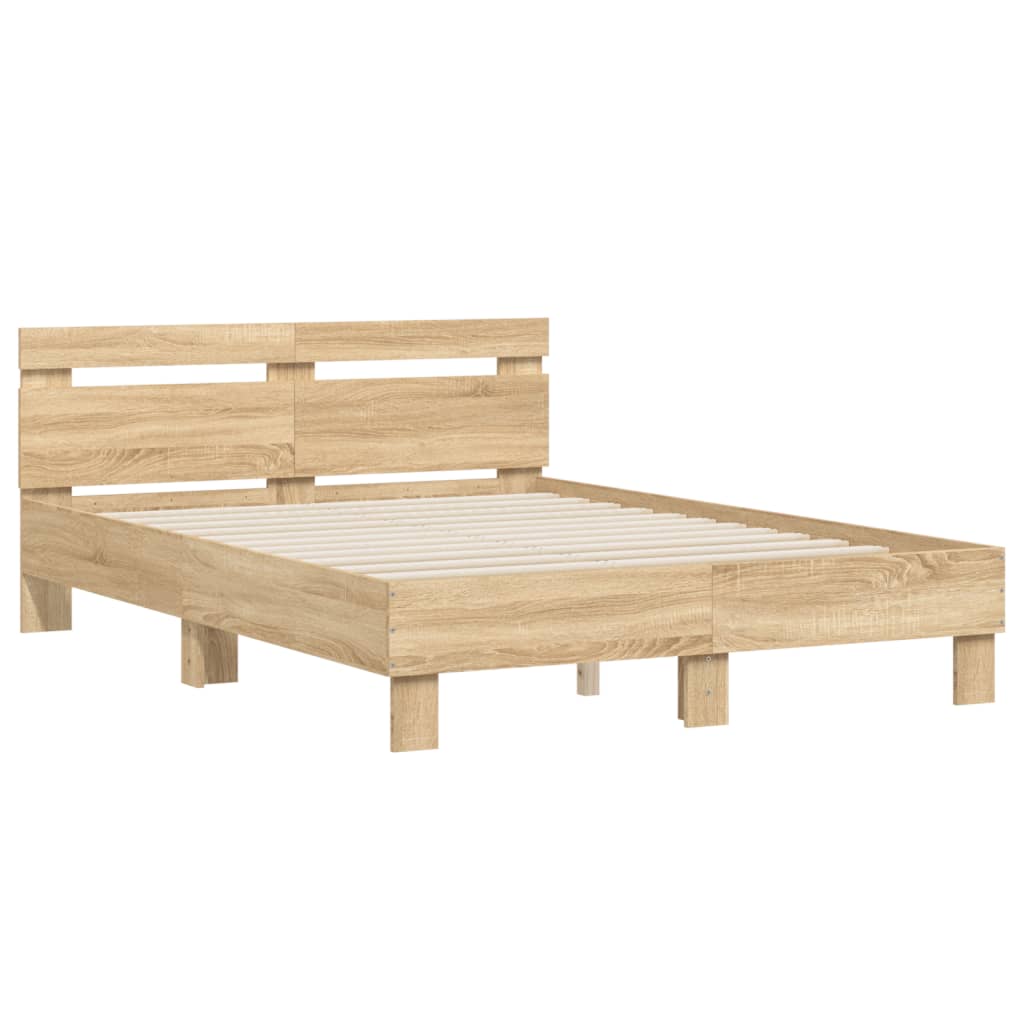 Bed Frame without Mattress Sonoma Oak 120x190 cm Small Double