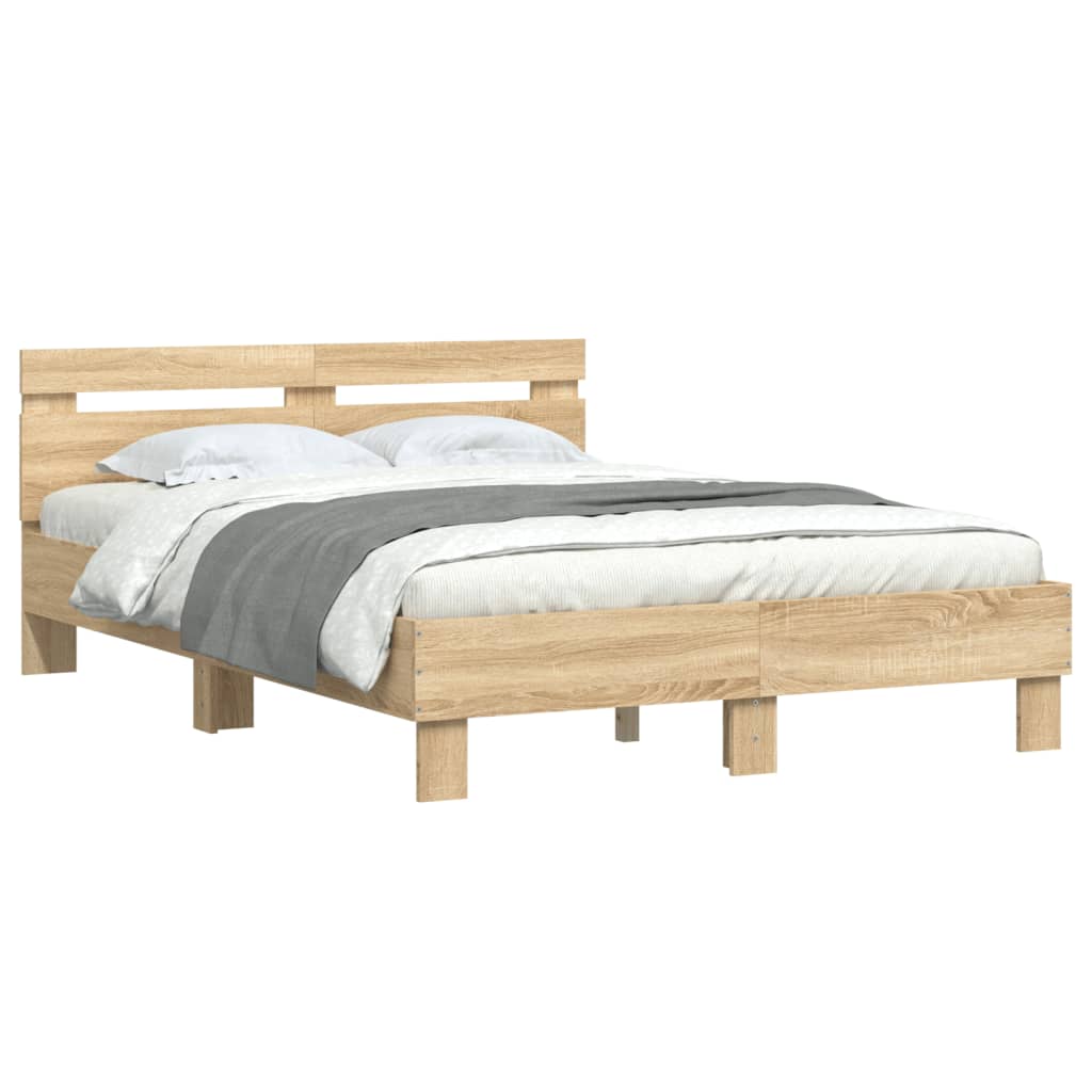 Bed Frame without Mattress Sonoma Oak 120x190 cm Small Double