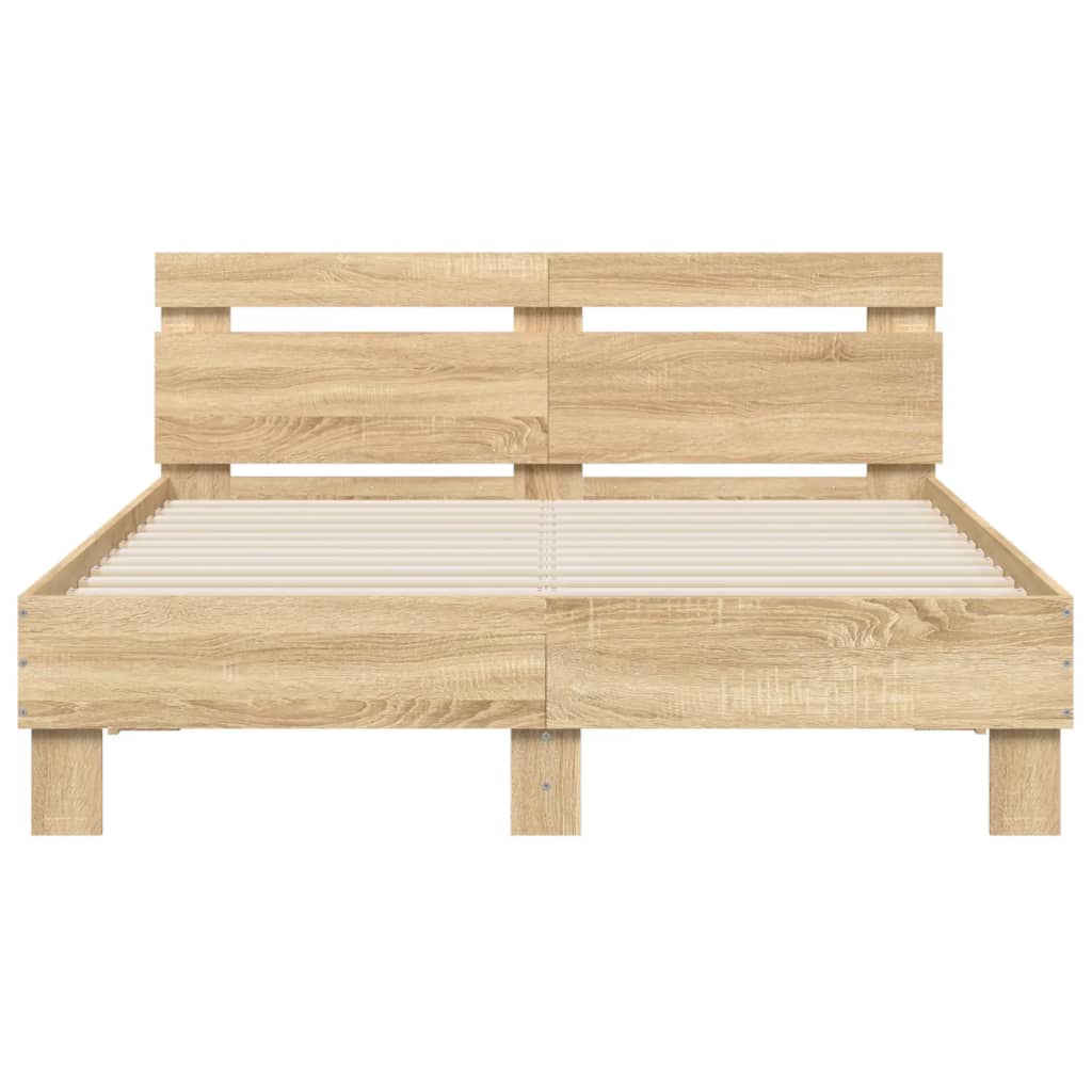 Bed Frame without Mattress Sonoma Oak 120x190 cm Small Double