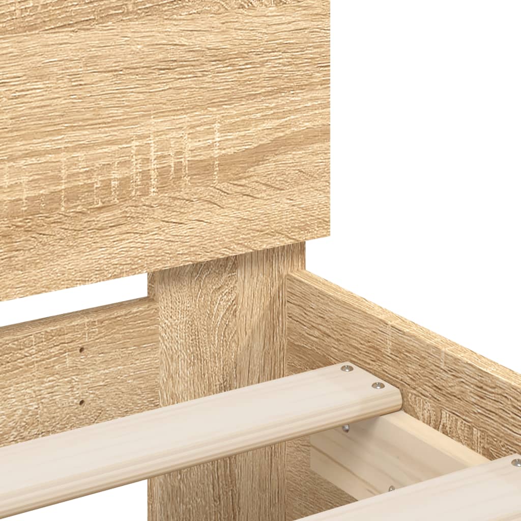 Bed Frame without Mattress Sonoma Oak 120x190 cm Small Double