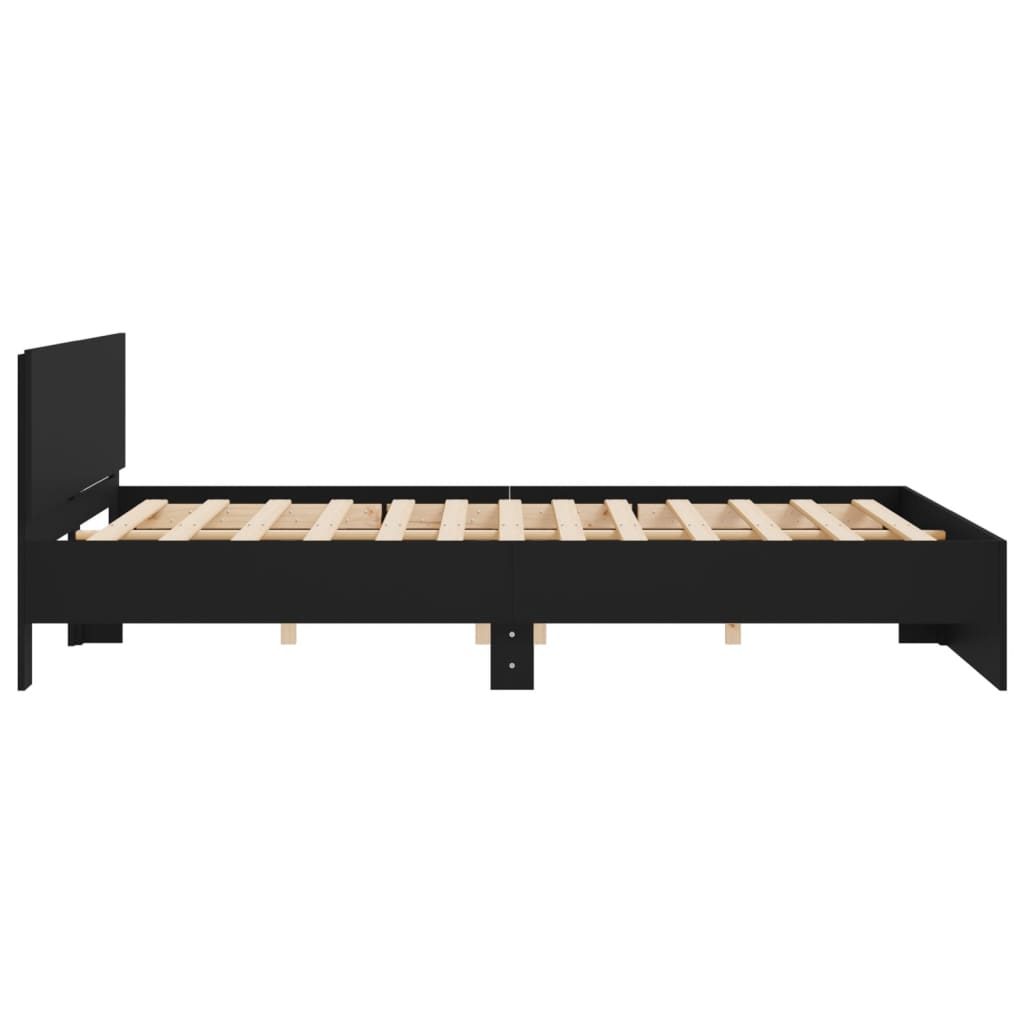 Bed Frame | Black | Engineered wood, Plywood | Double | Durable