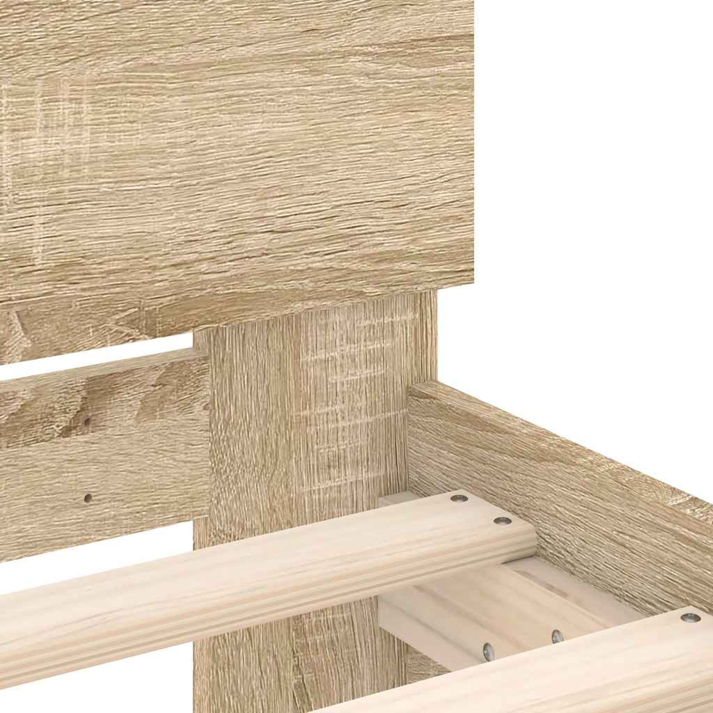 Bed Frame without Mattress Sonoma Oak 150x200 cm King Size