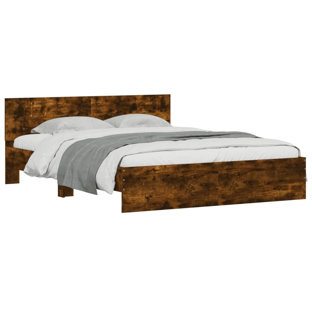 Bed Frame | Smoked Oak | Engineered wood | King Size | Durable