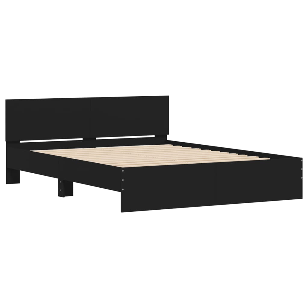 Bed Frame | Black | Engineered wood, Plywood | Double | Bed Frame