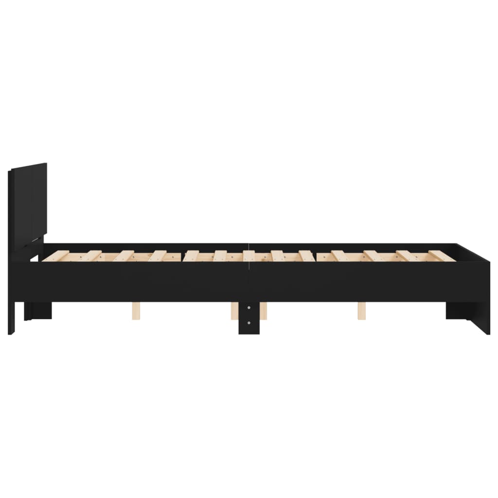 Bed Frame | Black | Engineered wood and plywood | Double | Bed Frame