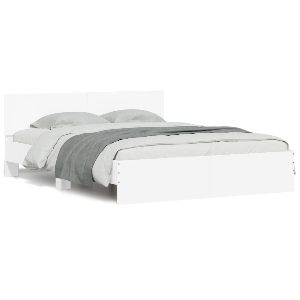 Bed Frame | White | Engineered wood | Double | Modern | Bed Frame