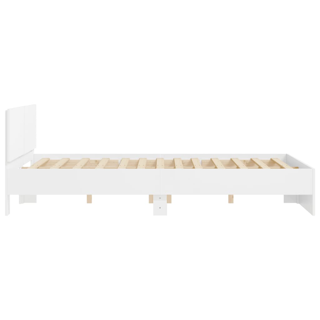 Bed Frame | White | Engineered wood | Double | Modern | Bed Frame