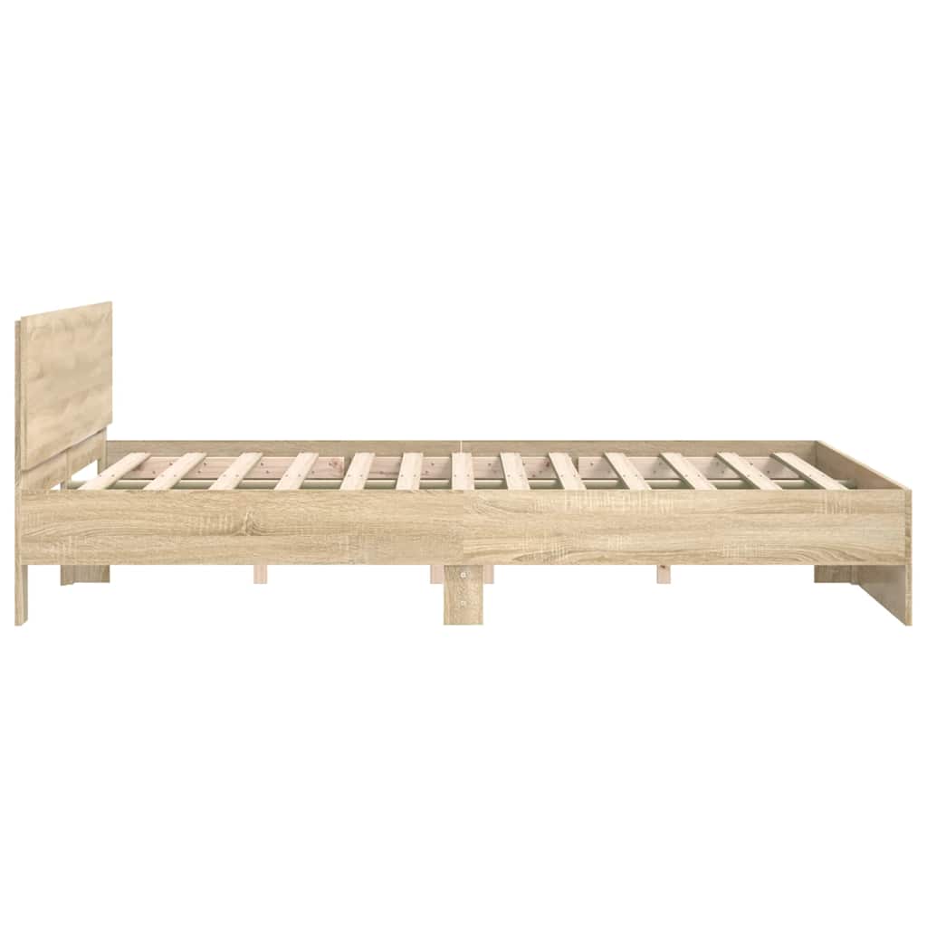 Bed Frame | Sonoma Oak | Engineered Wood | Double | Durable | Bed Frame