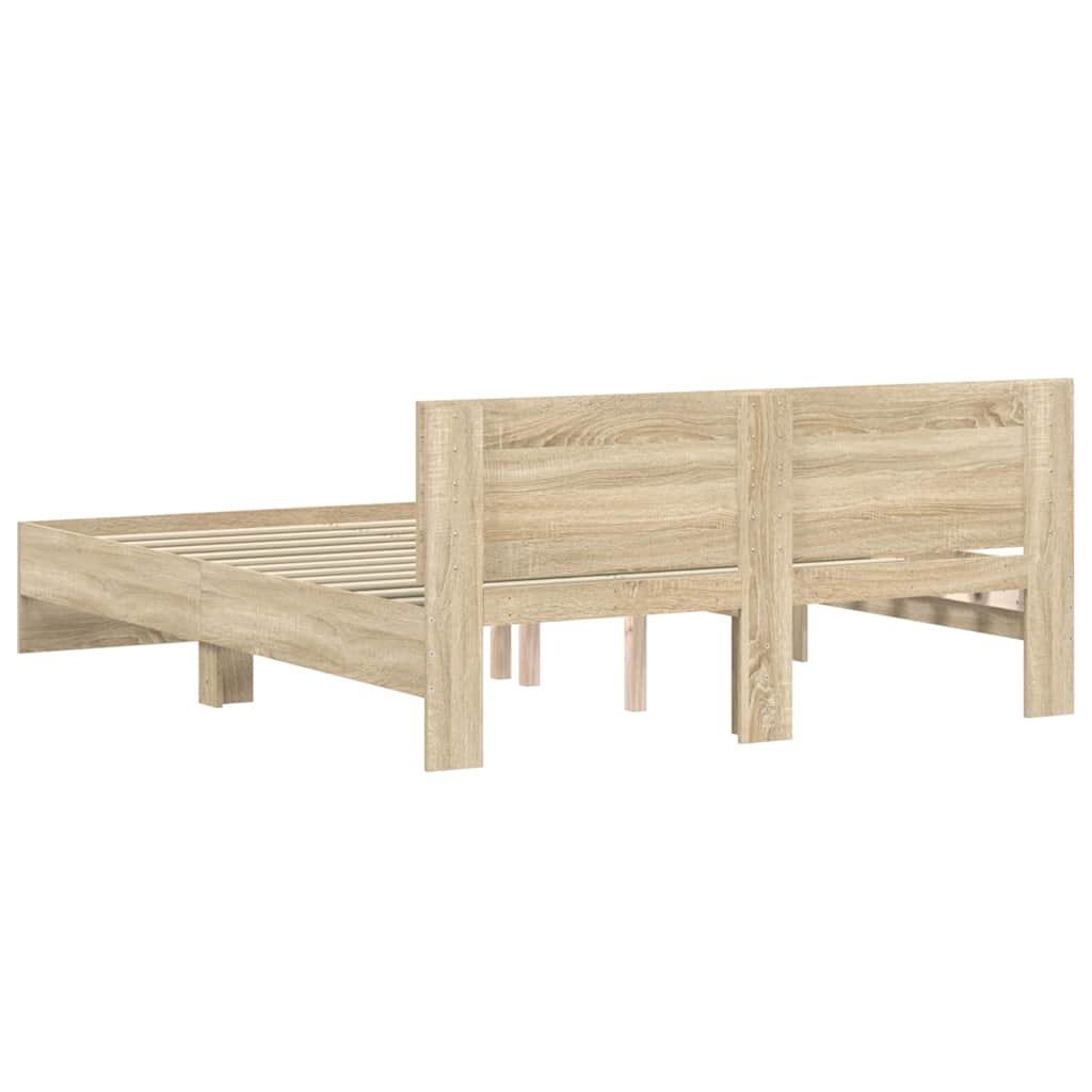 Bed Frame | Sonoma Oak | Engineered Wood | Double | Durable | Bed Frame