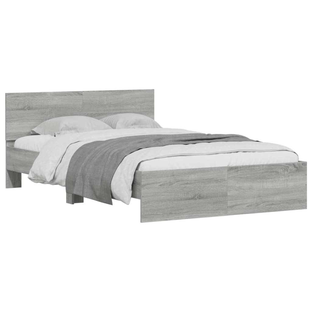 Bed Frame | Grey Sonoma | Engineered wood and plywood | Double