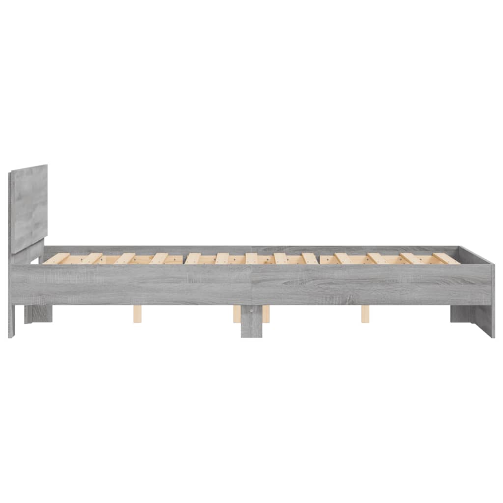Bed Frame | Grey Sonoma | Engineered wood and plywood | Double