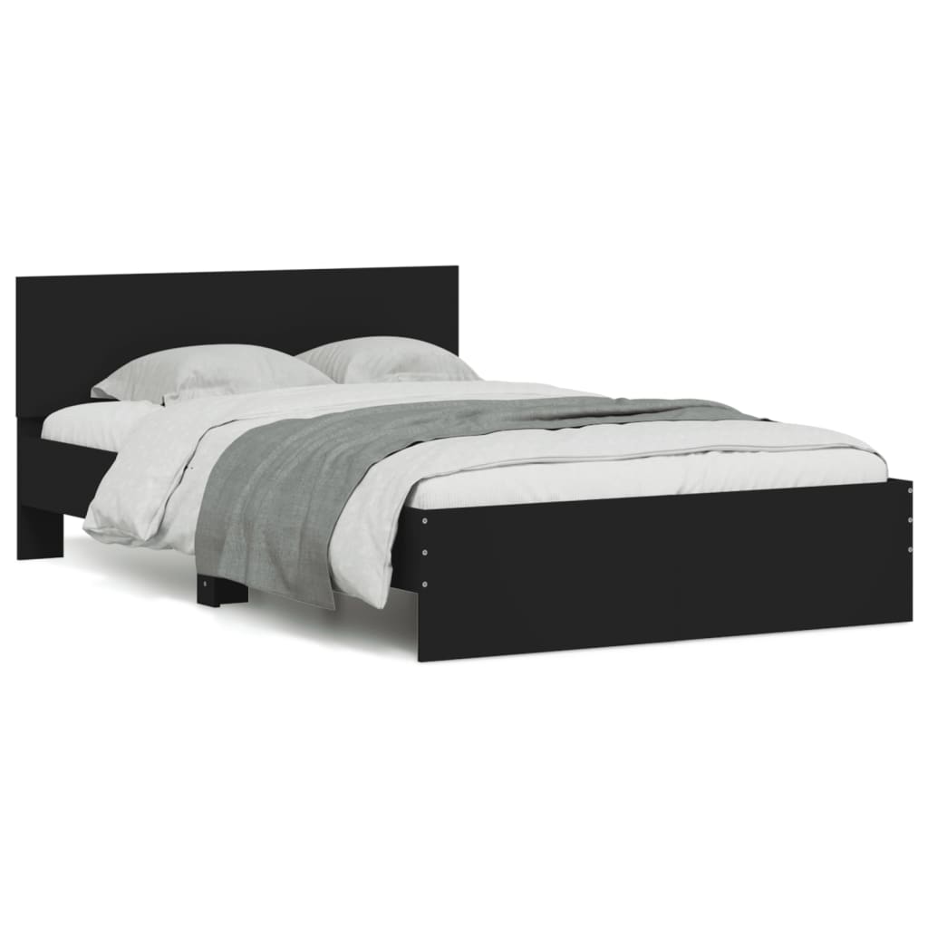 Bed Frame without Mattress Black 120x190 cm Small Double