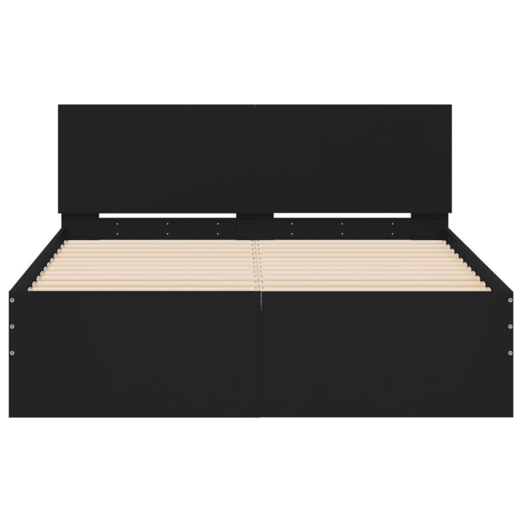 Bed Frame without Mattress Black 120x190 cm Small Double