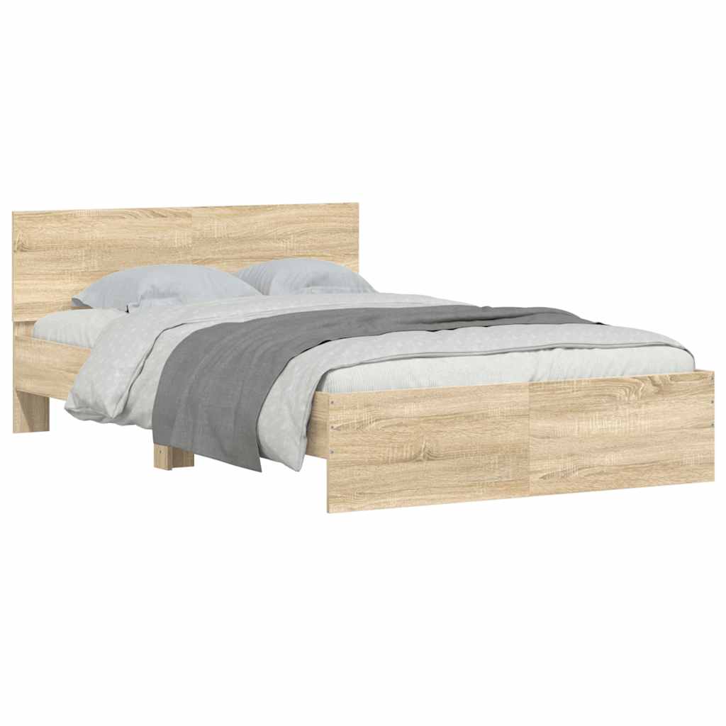 Bed Frame without Mattress Sonoma Oak 120x190 cm Small Double