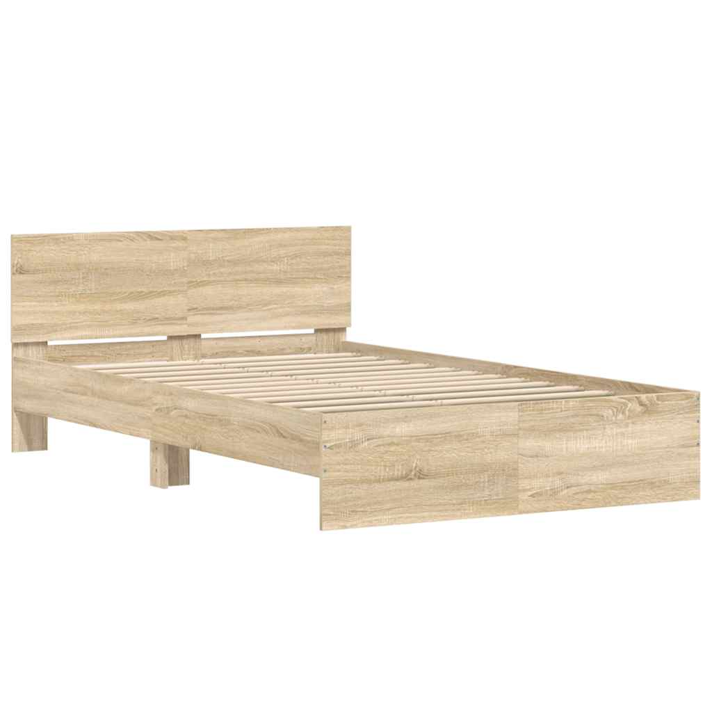 Bed Frame without Mattress Sonoma Oak 120x190 cm Small Double