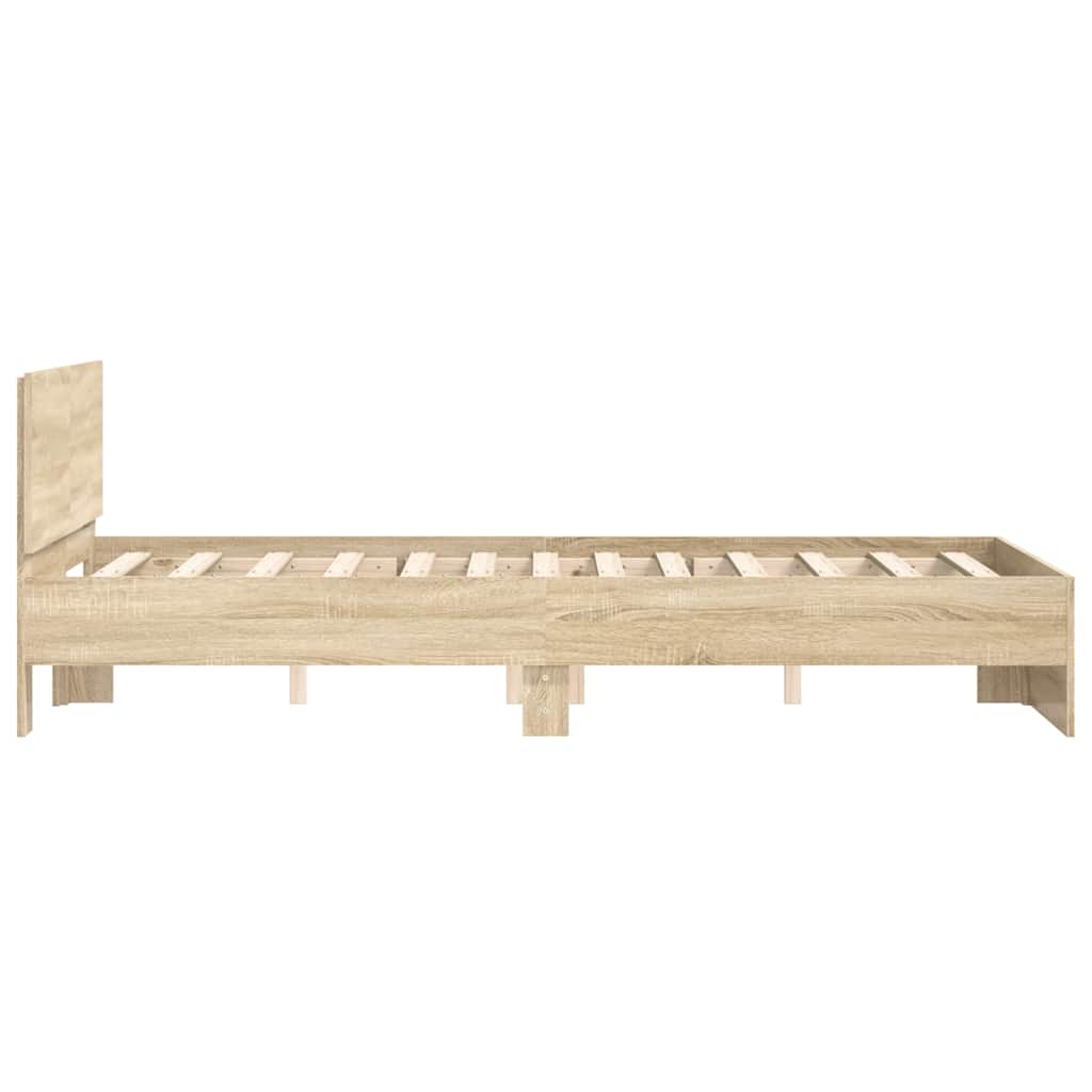 Bed Frame without Mattress Sonoma Oak 120x190 cm Small Double