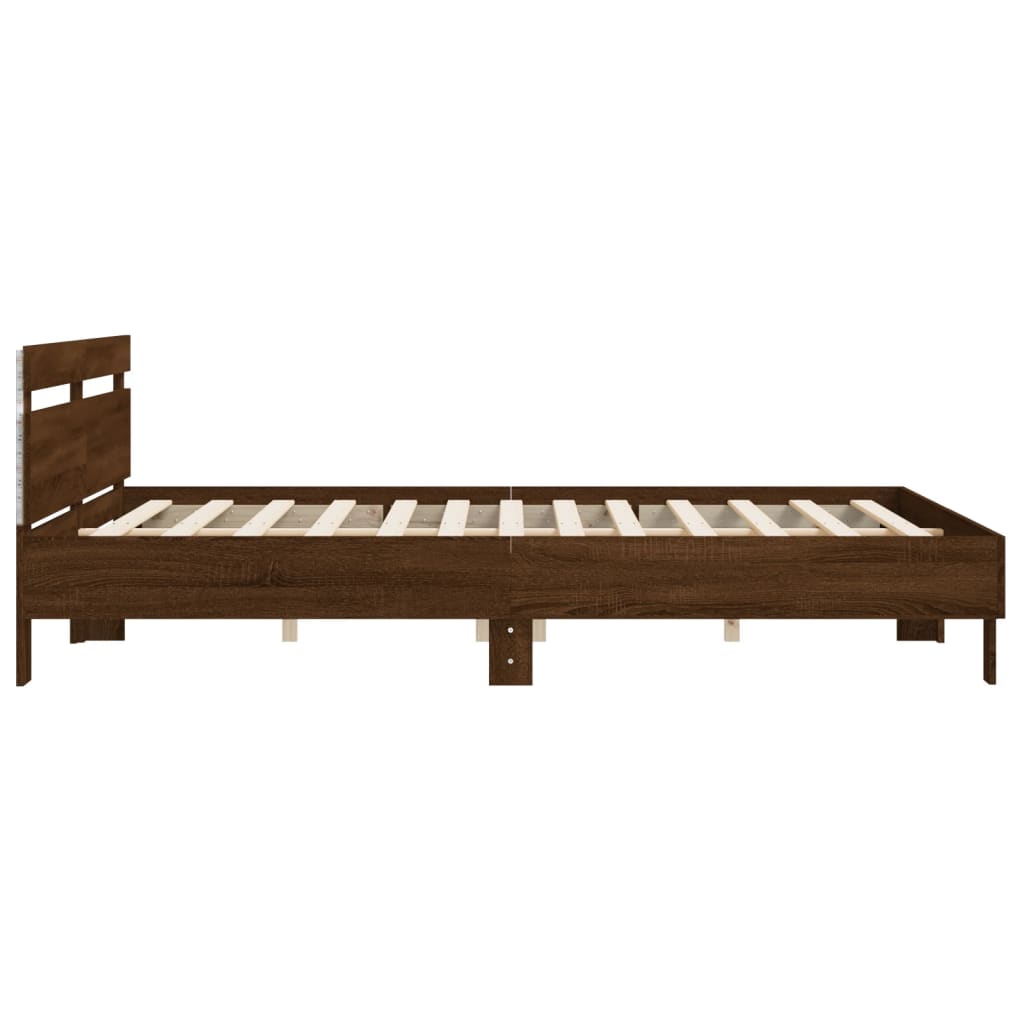 Bed Frame | Brown Oak | Engineered Wood | Super King | Bed Frame