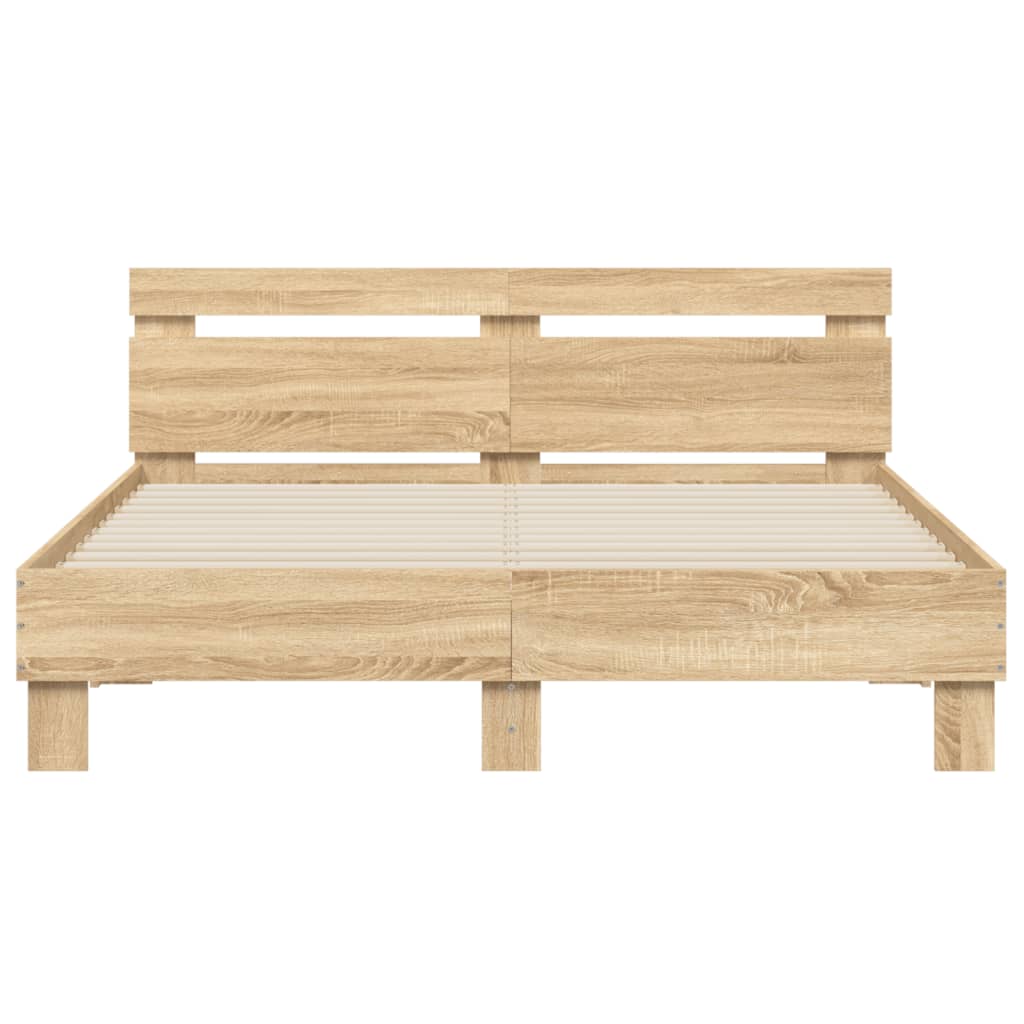 Bed Frame | Sonoma oak | Engineered wood, Plywood | Double | Bed Frame