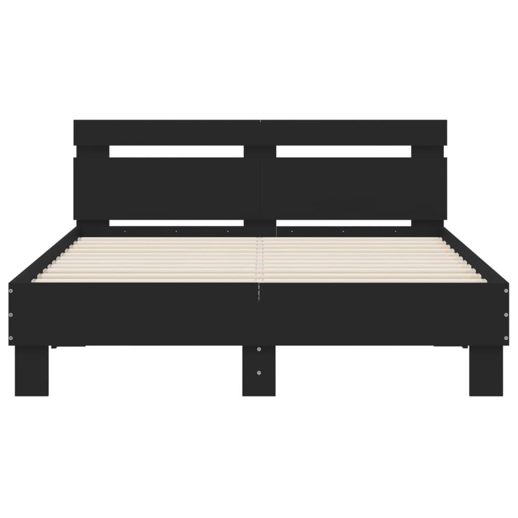 Bed Frame | Black | Engineered wood and plywood | 120x200 cm | Bed Frame
