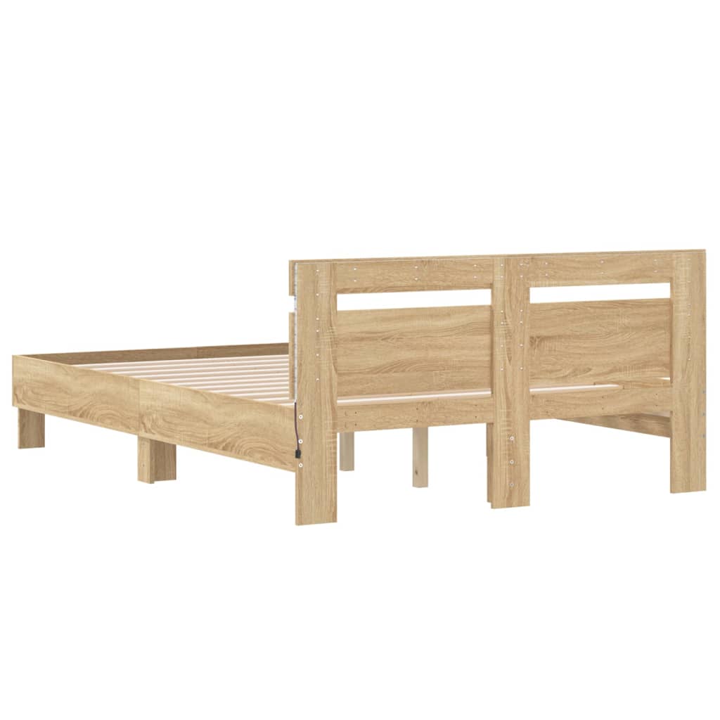 Bed Frame | Sonoma oak | Engineered wood | Double | Bed Frame