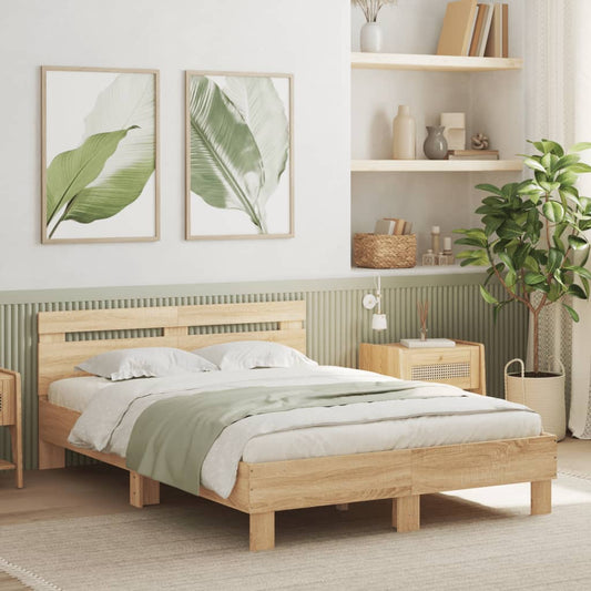 Bed Frame | Sonoma oak | Engineered wood | Double | Bed Frame