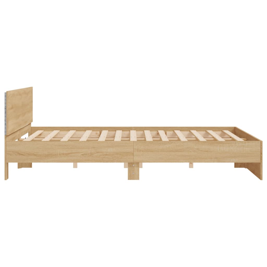 Bed Frame | Sonoma Oak | Engineered wood and plywood | Double | Bed Frame