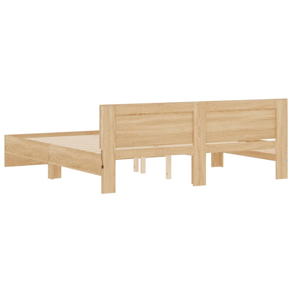 Bed Frame | Sonoma Oak | Engineered wood and plywood | Double | Bed Frame