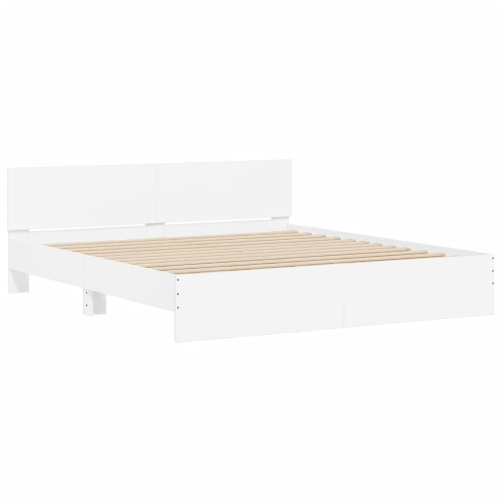 Bed Frame | White | Engineered wood, Plywood | Super King | Bed Frame