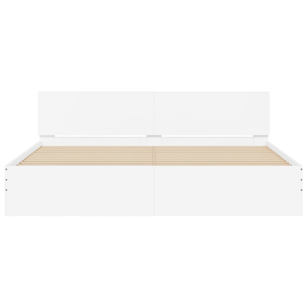 Bed Frame | White | Engineered wood, Plywood | Super King | Bed Frame